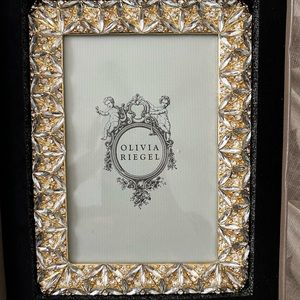Olivia Riegel - Antique silver and gold with diamond gems jewels Silver Frame